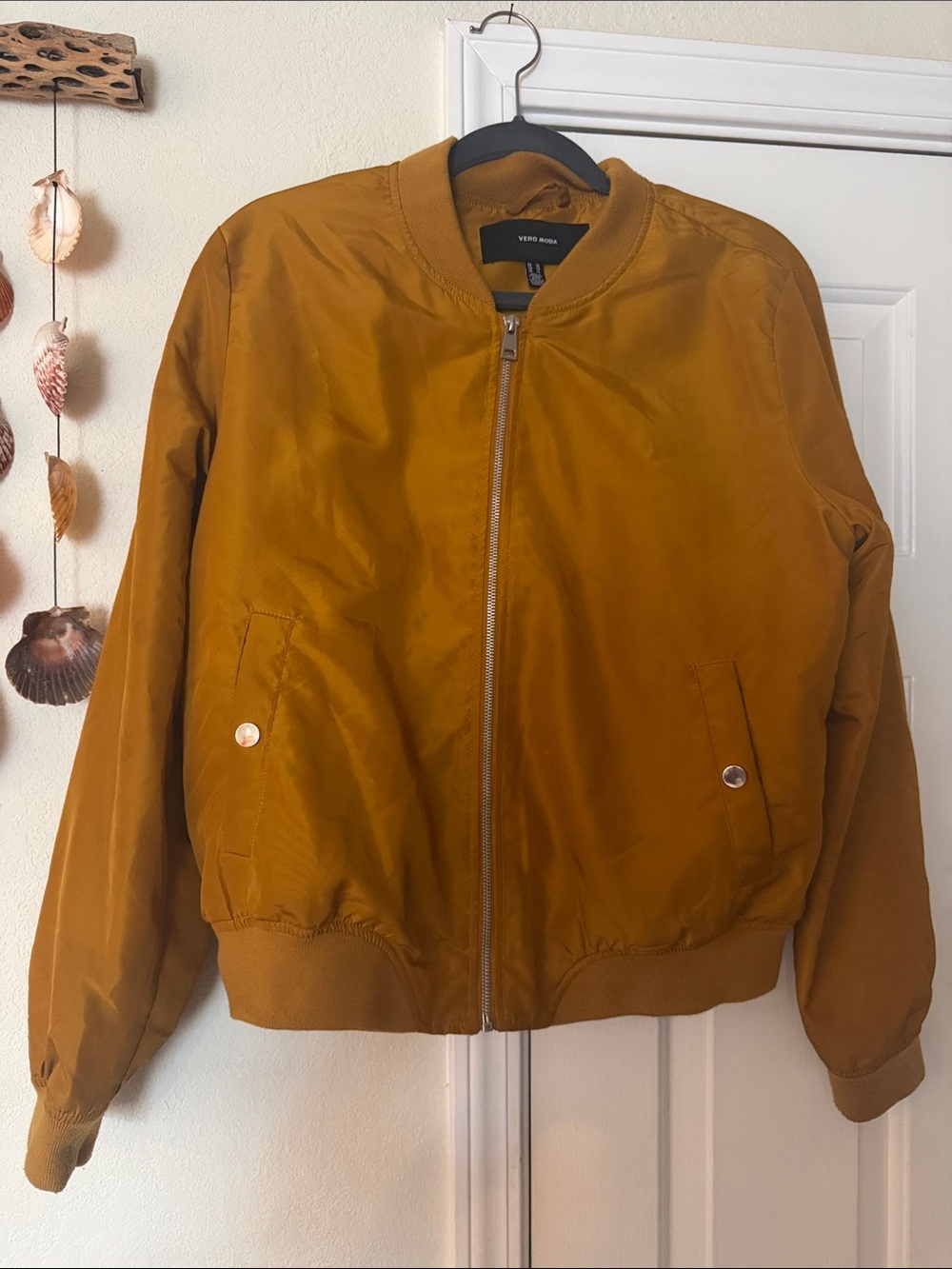 Vero Moda Mustard Yellow Bomber Jacket